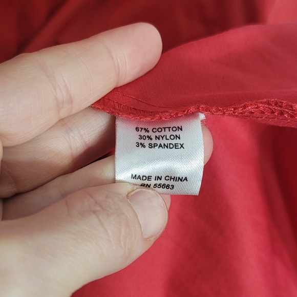 For Cynthia Red Raincoat Cotton Blend Pockets High Low Hooded Size Small - Picture 7 of 12